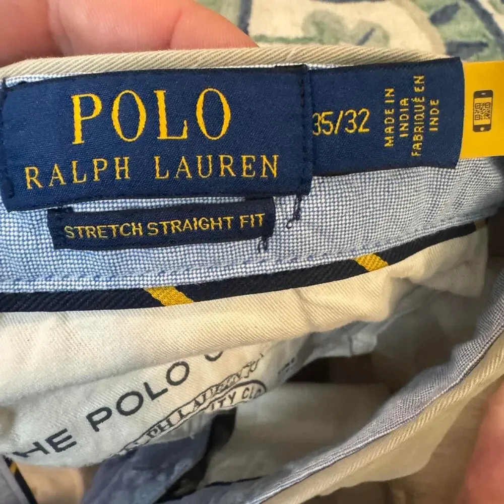 Polo Ralph Lauren Polo Chino Stretch Straight Fit Khaki Pants Men’s 35x32